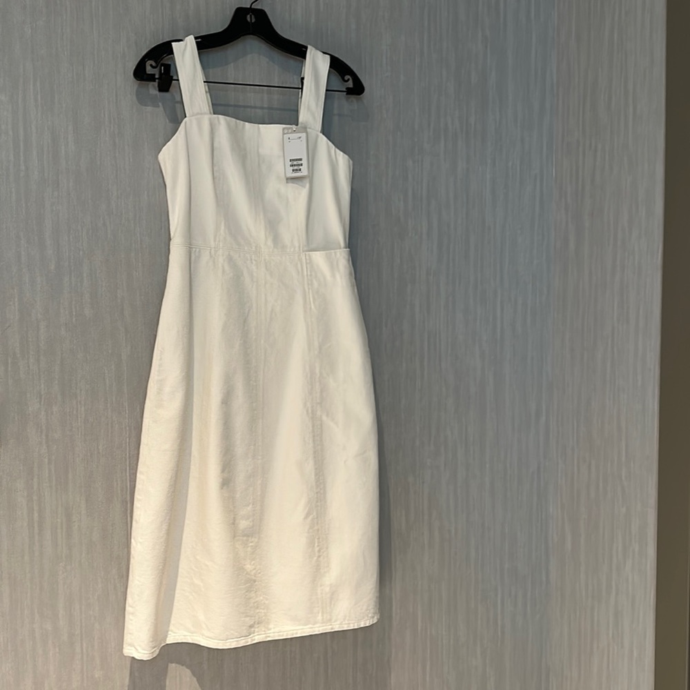 Denim white dress. Beautiful for any season !! New with tags